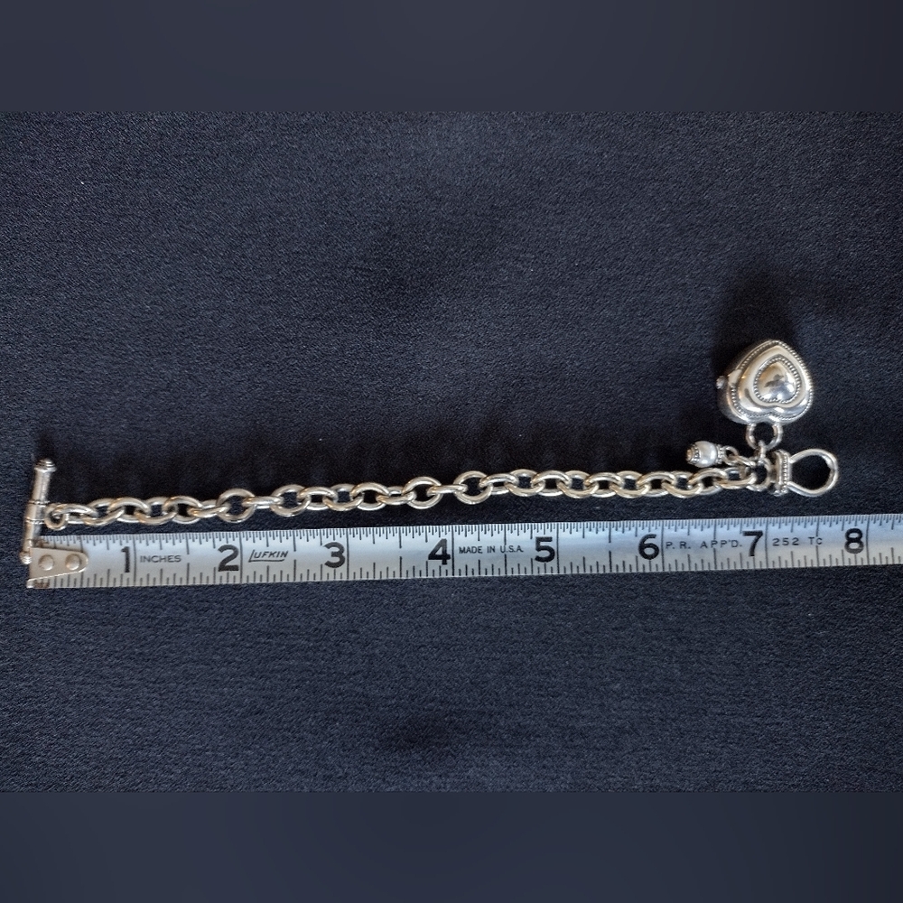 Ecclissi Sterling Silver Rolo Bracelet With Watch Charm - Picture 10 of 10